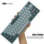 Magegee Star61 60% Mechanical Gaming Keyboard - 3-Mode Connectivity, RGB Backlit, Hot-Swappable Custom Switches, Dye-Sub PBT Keycaps, and Interchangeable Keycaps for Ultimate Personalization