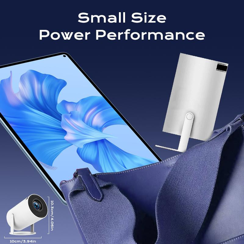 Outdoor Mini Projector 4K Decoding Portable Projector with 5G Wifi 6 & BT 5.0 720P Full HD 160 ANSI Lumens Portable Home Theater for Phone/Tv Stick/Laptop